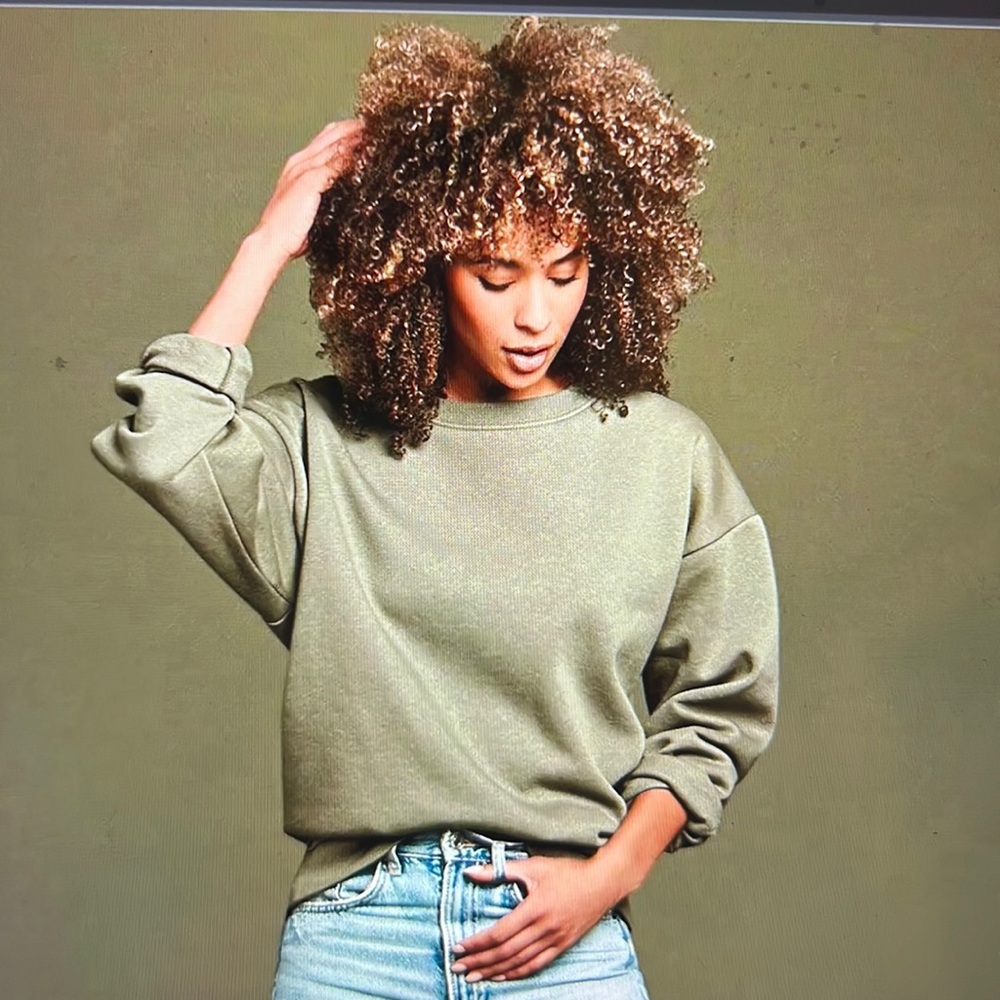 nuuds Olive Green Crewneck Sweatshirt XS